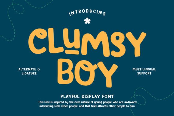 Clumsy Boy: A Playful Typeface for Joyful Designs